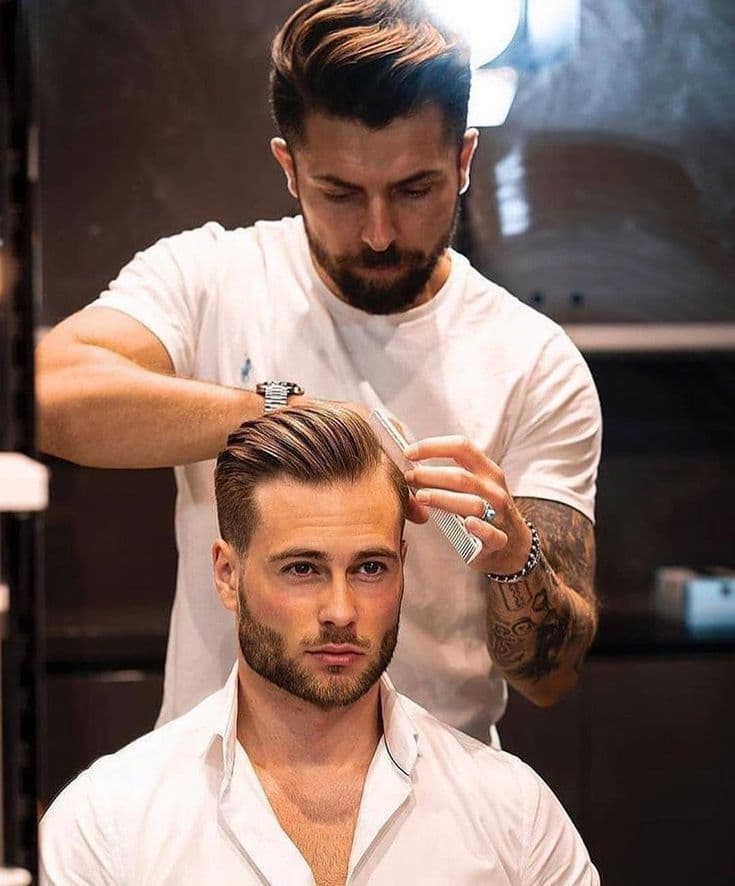 Barber at work
